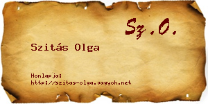 Szitás Olga névjegykártya